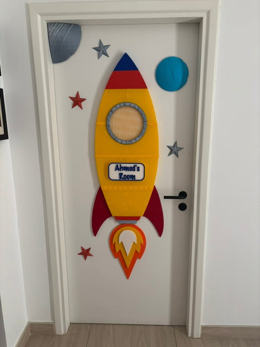 Rocket Themed Door Sign - DecoDoors