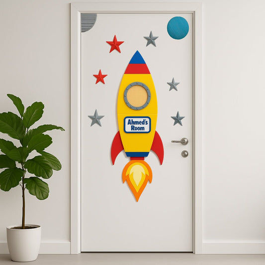 Rocket Themed Door Sign - DecoDoors